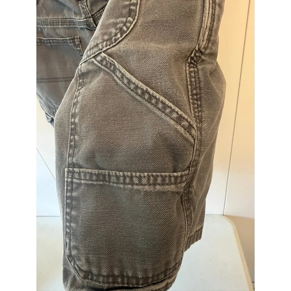 Wolverine Mens Carpenter Shorts Gray Canvas Utility Workwear Size 34
